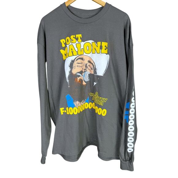 NWOT Post Malone LS Promo Shirt Country Album VIP Concert Tour Rock XXL - Picture 1 of 6